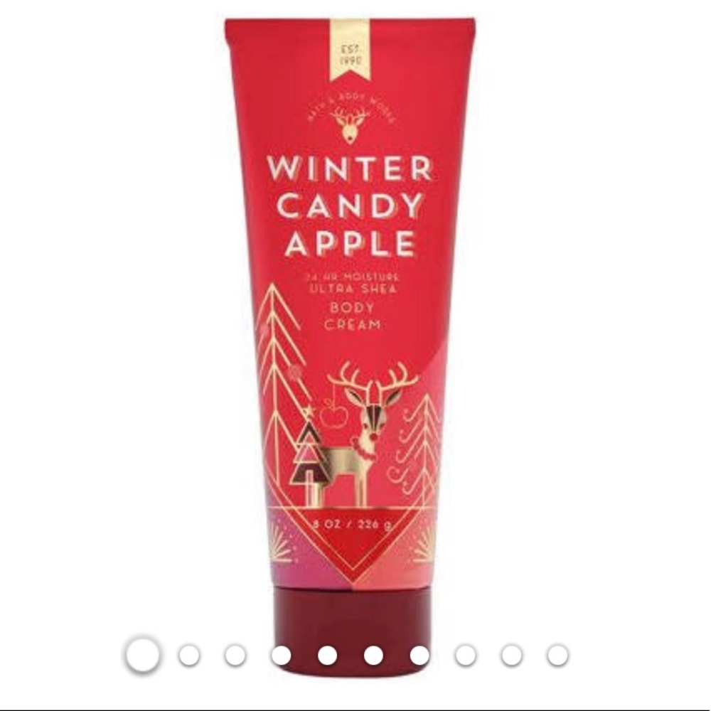 TWO BOTTLES Winter Candle Apple BBW body cream